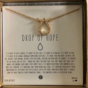 Bryan Anthonys Gold Drop of Hope Necklace